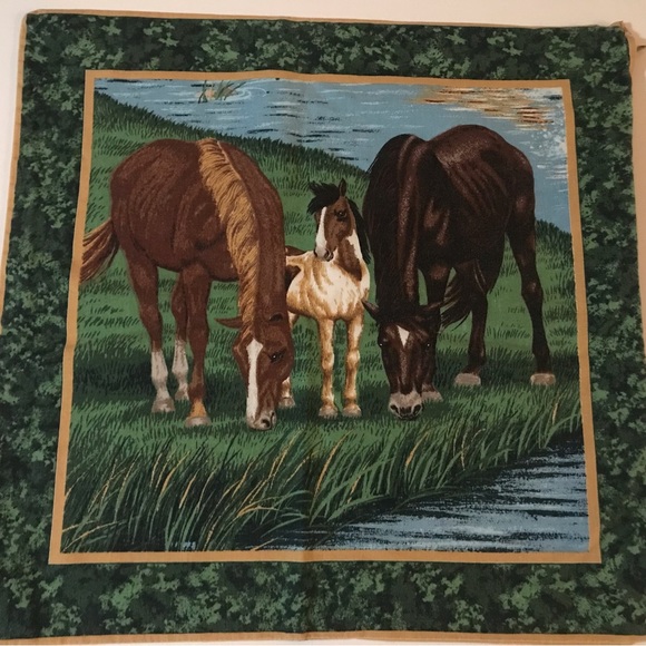 💚Set Of 2 Reversible Vintage Horse Pillow Cases💚 - Picture 5 of 7